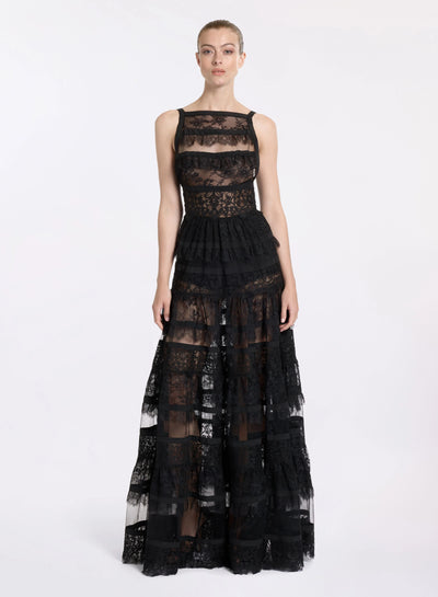 Abito lungo in pizzo Elie saab